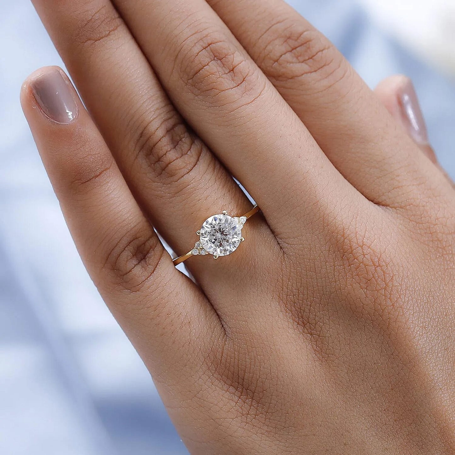 Valentines Doorbuster 100 Facets Moissanite Ring in Platinum Over Sterling Silver (Size 10.0) 1.85 ctw