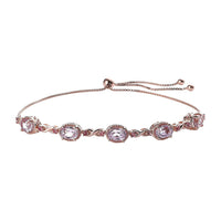 Premium Martha Rocha Kunzite and Premium Morro Redondo Pink Tourmaline Bolo Bracelet in Vermeil Rose Gold Over Sterling Silver 5.80 ctw