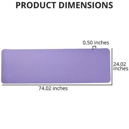 Pink Moisture Resistant NBR Yoga Mat with Strap (74.02"x24.02"x0.5")