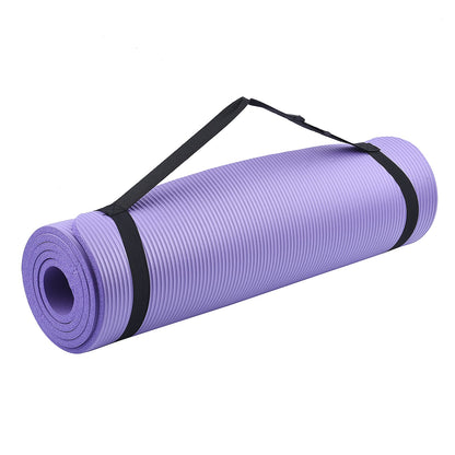 Pink Moisture Resistant NBR Yoga Mat with Strap (74.02"x24.02"x0.5")