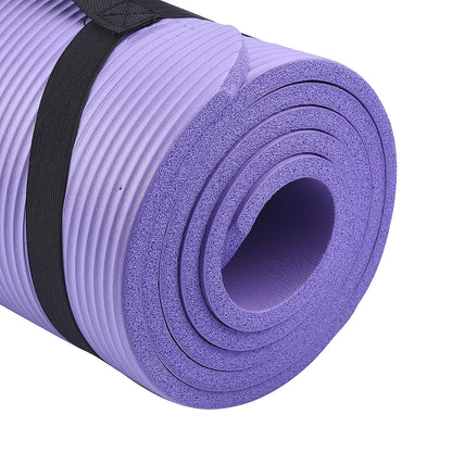 Pink Moisture Resistant NBR Yoga Mat with Strap (74.02"x24.02"x0.5")