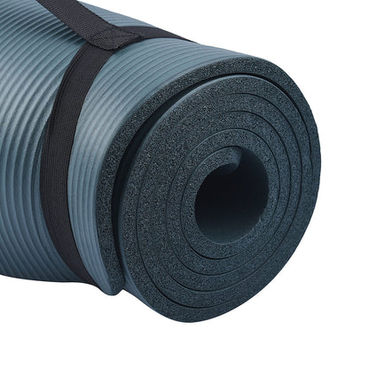 Pink Moisture Resistant NBR Yoga Mat with Strap (74.02"x24.02"x0.5")