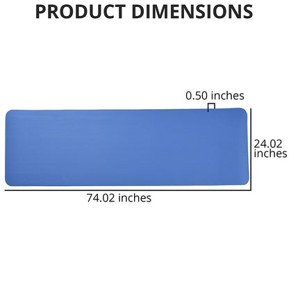 Pink Moisture Resistant NBR Yoga Mat with Strap (74.02"x24.02"x0.5")