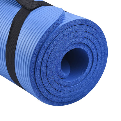 Pink Moisture Resistant NBR Yoga Mat with Strap (74.02"x24.02"x0.5")