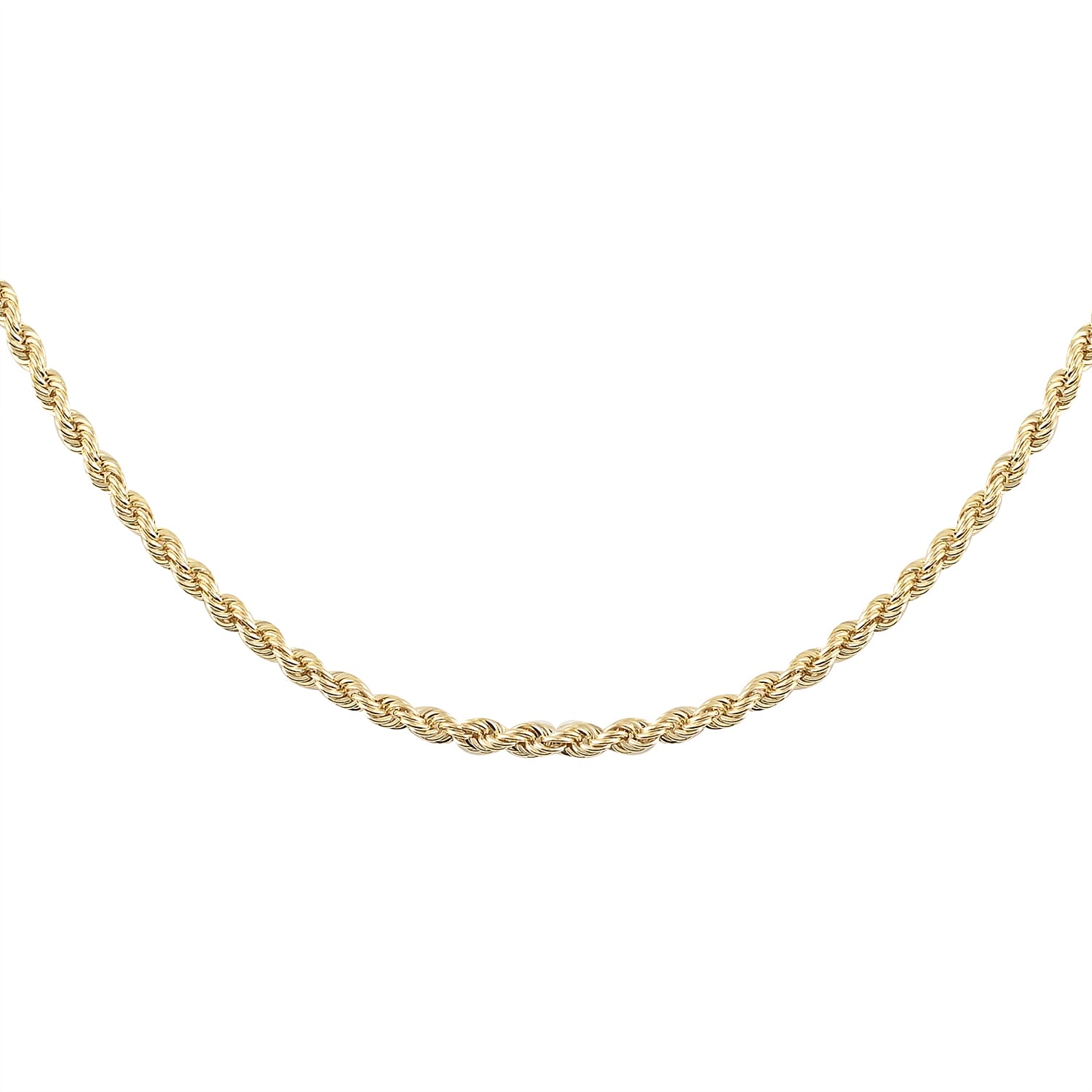Vegas Closeout Deal 10K Yellow Gold 3.3mm Rope Chain Necklace 22 Inches 5.5 Grams