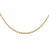 Vegas Closeout Deal 10K Yellow Gold 3.3mm Rope Chain Necklace 22 Inches 5.5 Grams