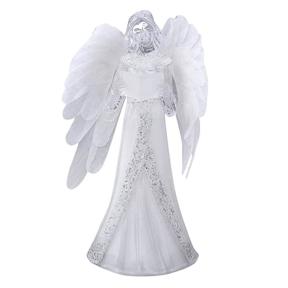 White Little fiber Angel-Holding Books (4.72"x3.74"x8.66")