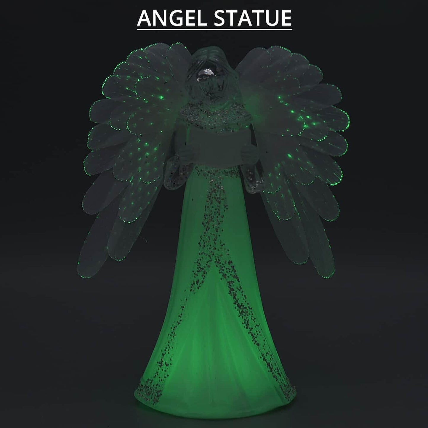 White Little fiber Angel-Holding Books (4.72"x3.74"x8.66")