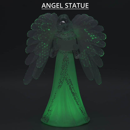 White Little fiber Angel-Holding Books (4.72"x3.74"x8.66")