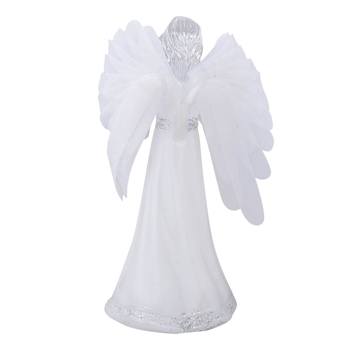 White Little fiber Angel-Holding Books (4.72"x3.74"x8.66")