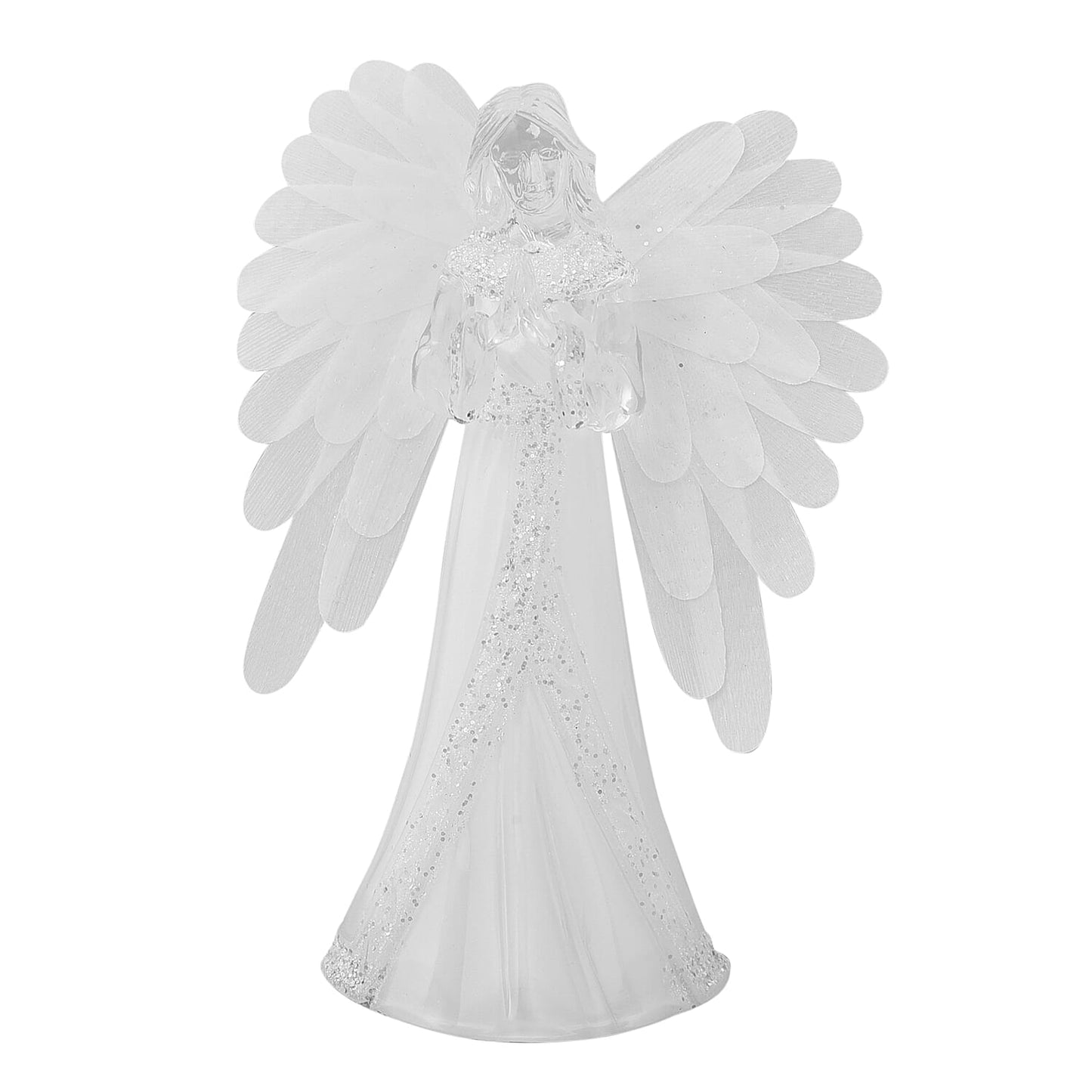 White Little fiber Angel-Holding Books (4.72"x3.74"x8.66")