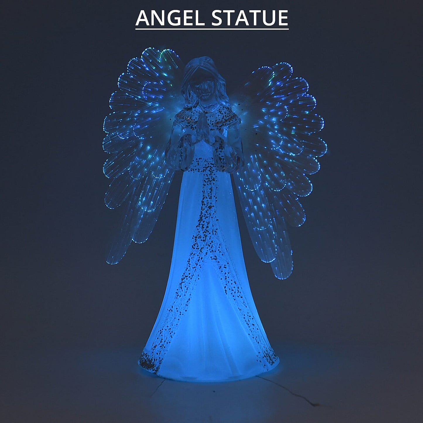 White Little fiber Angel-Holding Books (4.72"x3.74"x8.66")