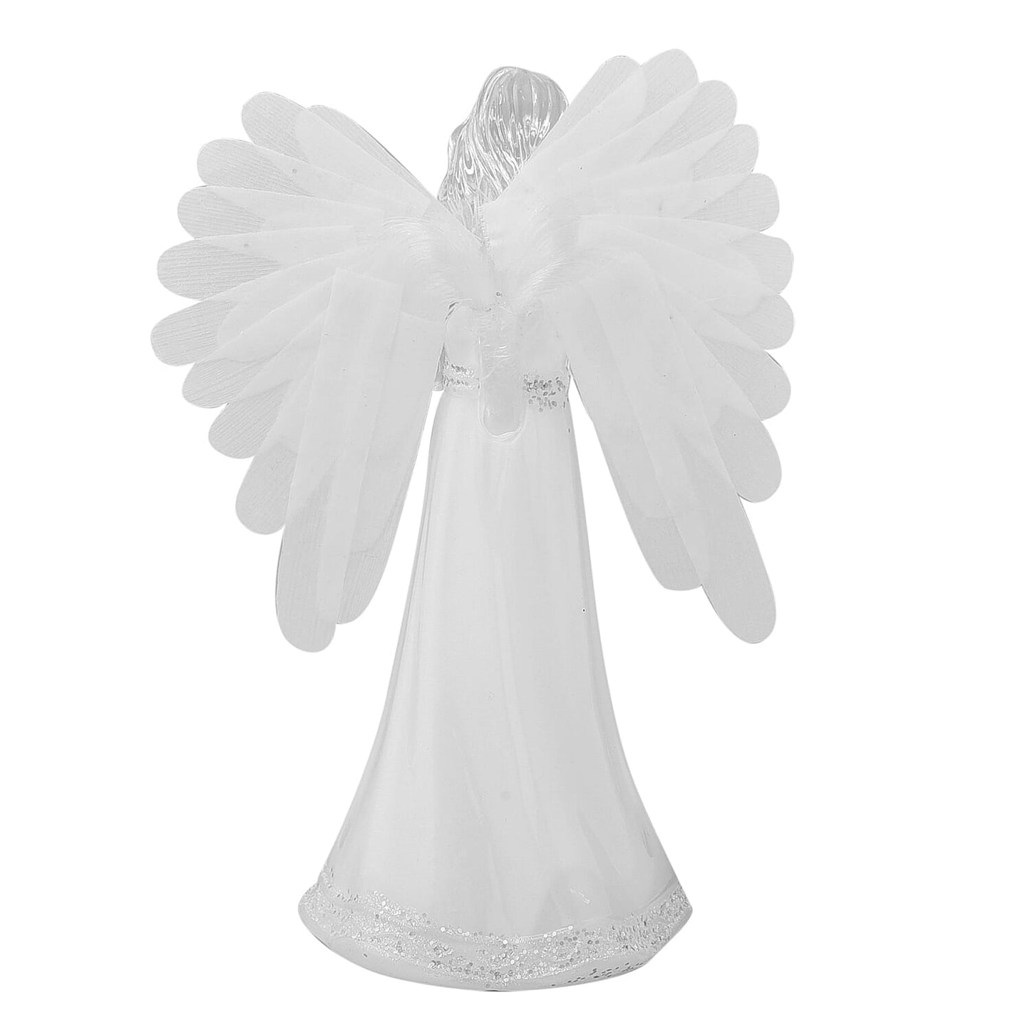 White Little fiber Angel-Holding Books (4.72"x3.74"x8.66")