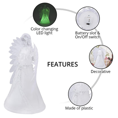 White Little fiber Angel-Holding Books (4.72"x3.74"x8.66")