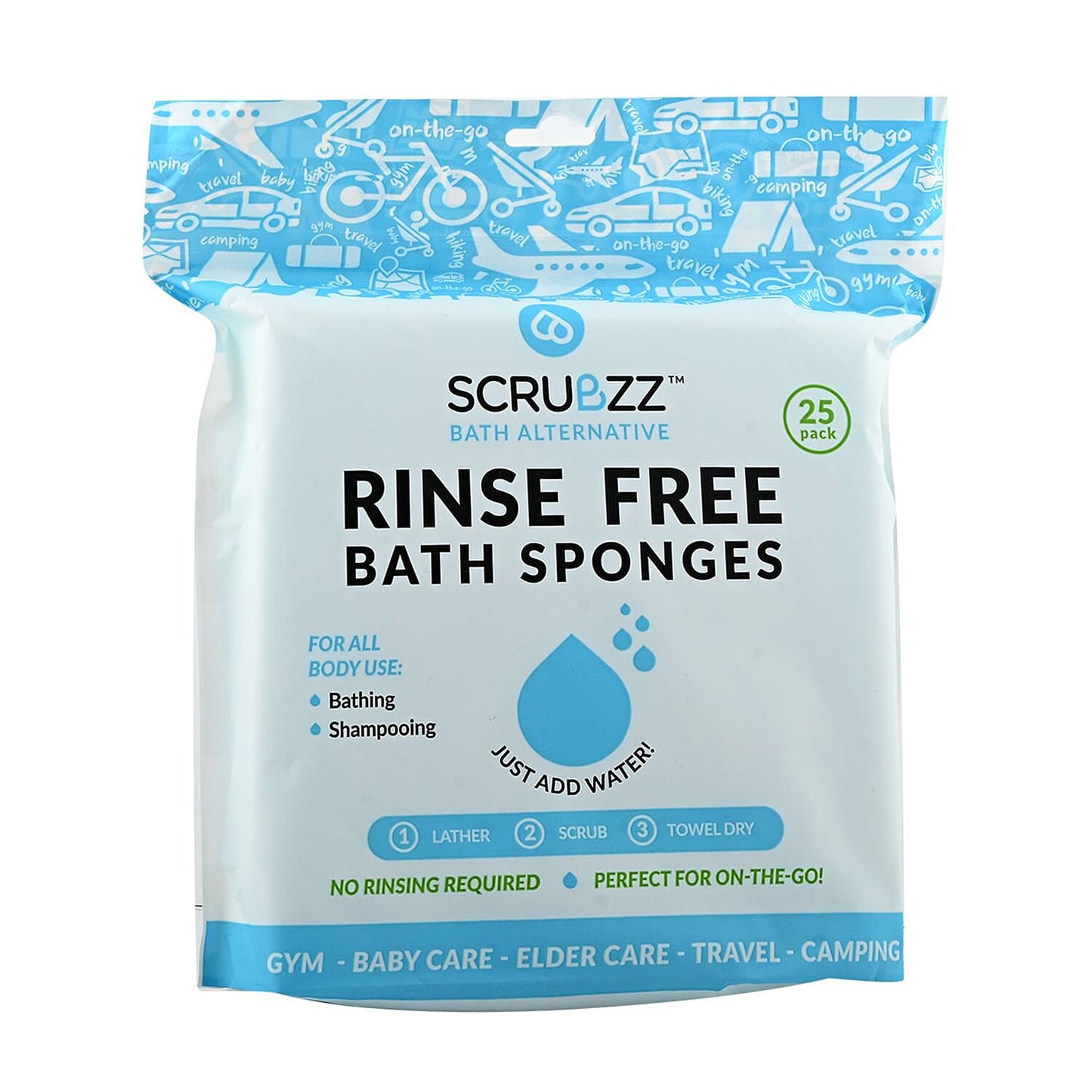 Scrubzz Bath Sponges Regular (25 Packs)
