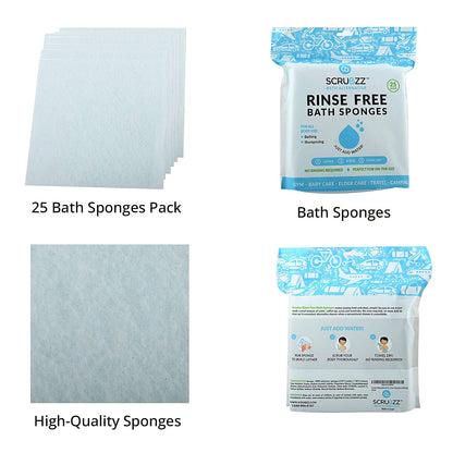 Scrubzz Bath Sponges Regular (25 Packs)