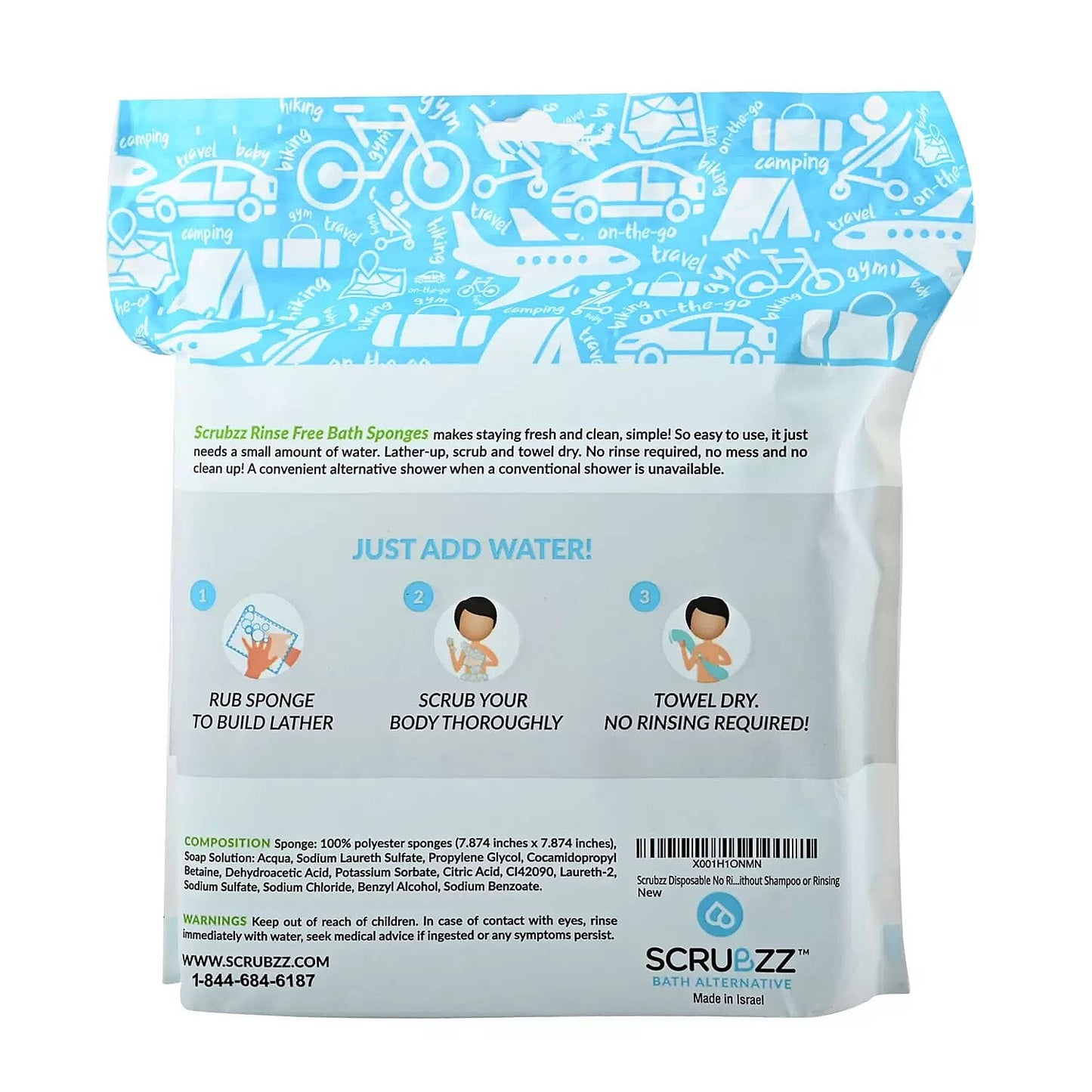 Scrubzz Bath Sponges Regular (25 Packs)