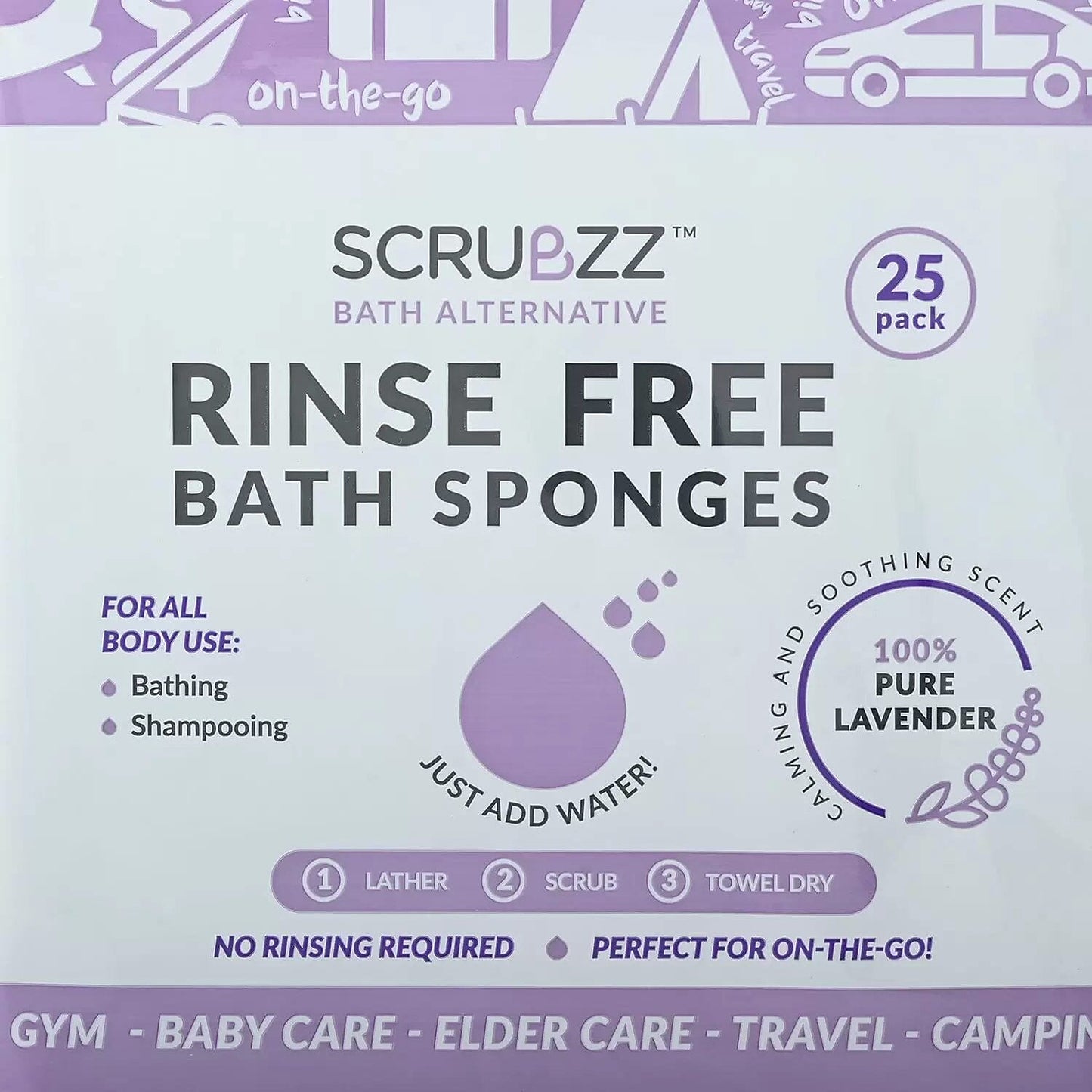 Scrubzz Bath Sponges Regular (25 Packs)