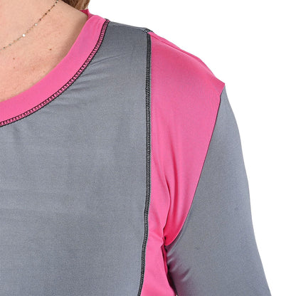 AMANDA PAIGE Blue Color Block Knit Pajama Set - L