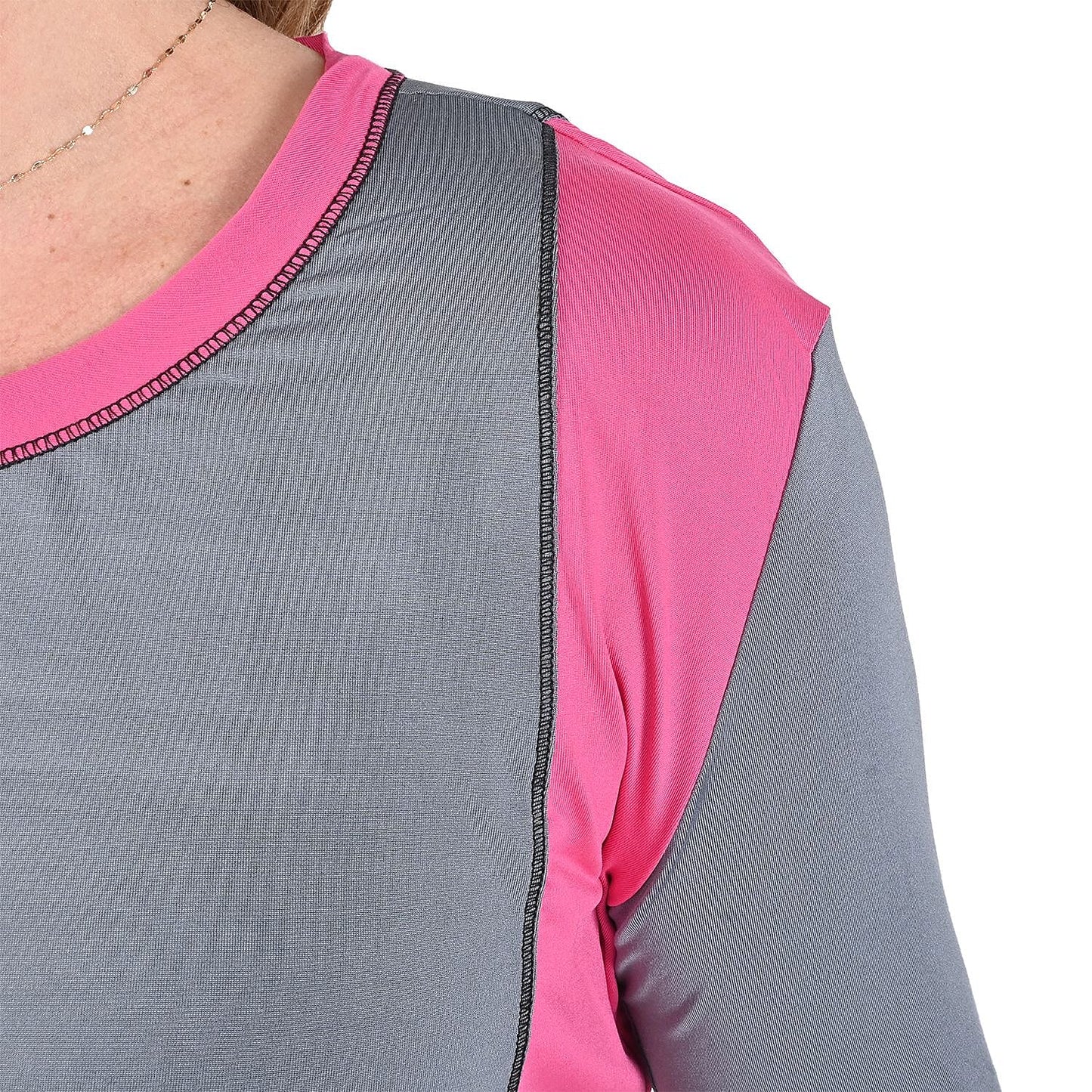 AMANDA PAIGE Blue Color Block Knit Pajama Set - L