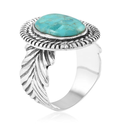 SANTA FE Style Multi Gemstone Ring in Sterling Silver 3.75 ctw