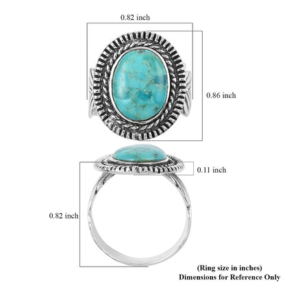 SANTA FE Style Multi Gemstone Ring in Sterling Silver 3.75 ctw
