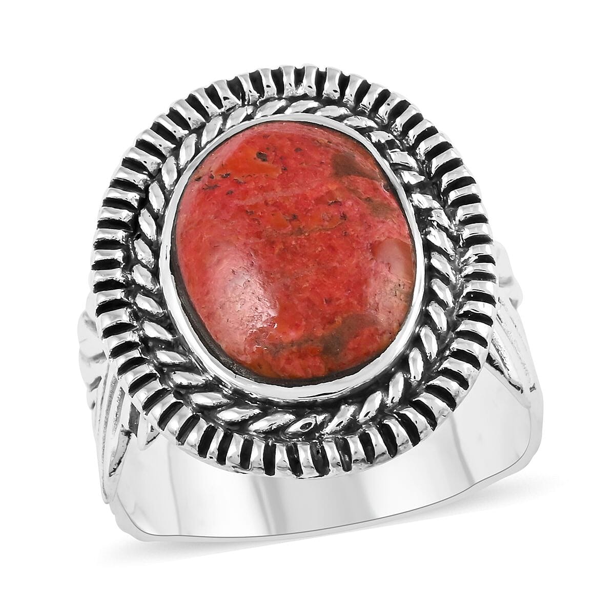 SANTA FE Style Multi Gemstone Ring in Sterling Silver 3.75 ctw
