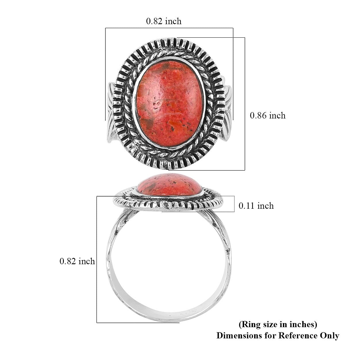 SANTA FE Style Multi Gemstone Ring in Sterling Silver 3.75 ctw