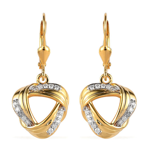 Moissanite Knot Earrings in Vermeil YG Over Sterling Silver 0.35 ctw