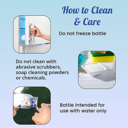 Multi Color Printed Copper Bottle with Shungite Infuser and Shungite Bracelet  Bottle Size: Height- 10.6 inches, Diameter- 2.75 inches, Bracelet - 6mm Bottle Capacity: Approx. 32 Oz.