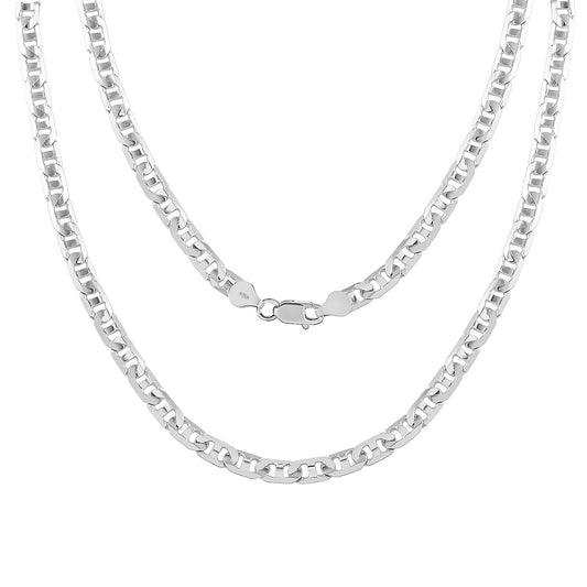 Italian Sterling Silver Dallas Chain Necklace 22 Inches 35.1 Grams