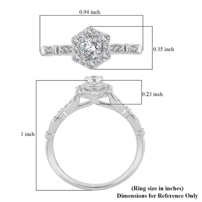 Modani Eternal Beauty 950 Platinum G VVS1 White Diamond Ring 3.70 Grams 0.50 ctw