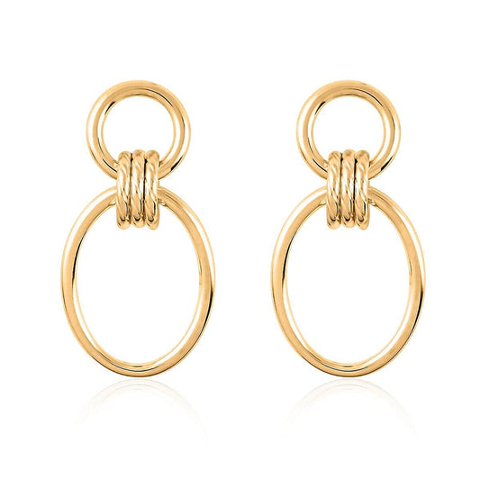 Gold Campanelle Italian 10K Yellow Earrings 2.35 Grams