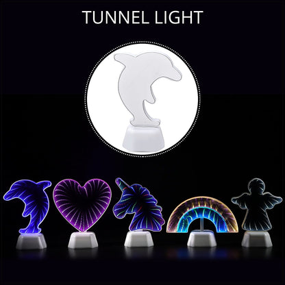 Unicorn Inspired LED Tunnel Light (5.71"x7.48") (3xAA Battery Not Included)