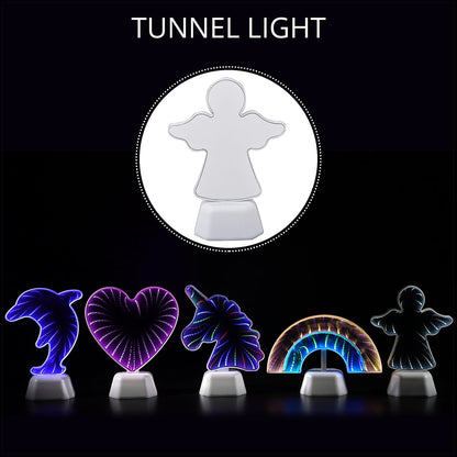 Unicorn Inspired LED Tunnel Light (5.71"x7.48") (3xAA Battery Not Included)