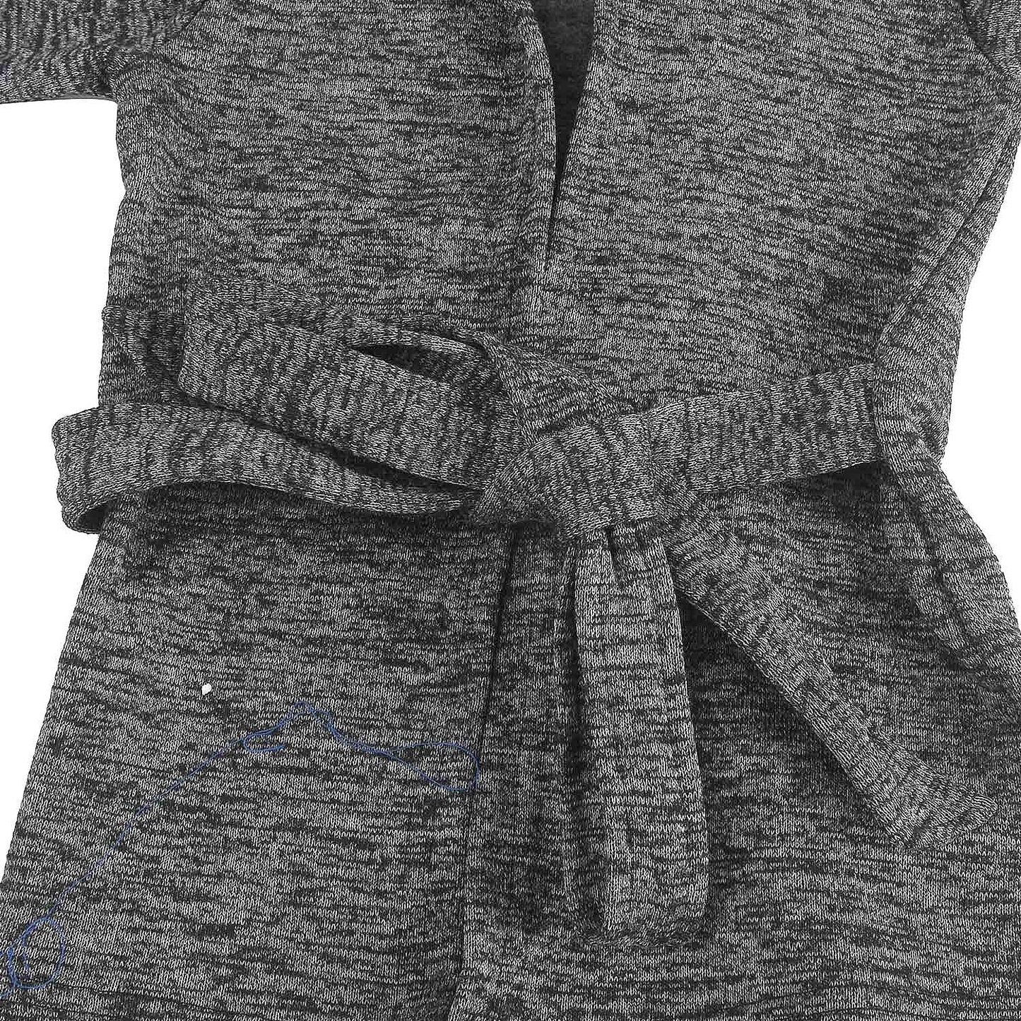 Dark Grey and Pink Elephant Pattern 100% Cotton Knitted Soft Hooded Toddler Baby Bath Towel (26"x11.5")