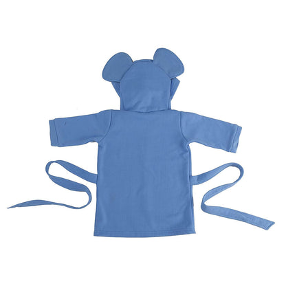 Dark Grey and Pink Elephant Pattern 100% Cotton Knitted Soft Hooded Toddler Baby Bath Towel (26"x11.5")