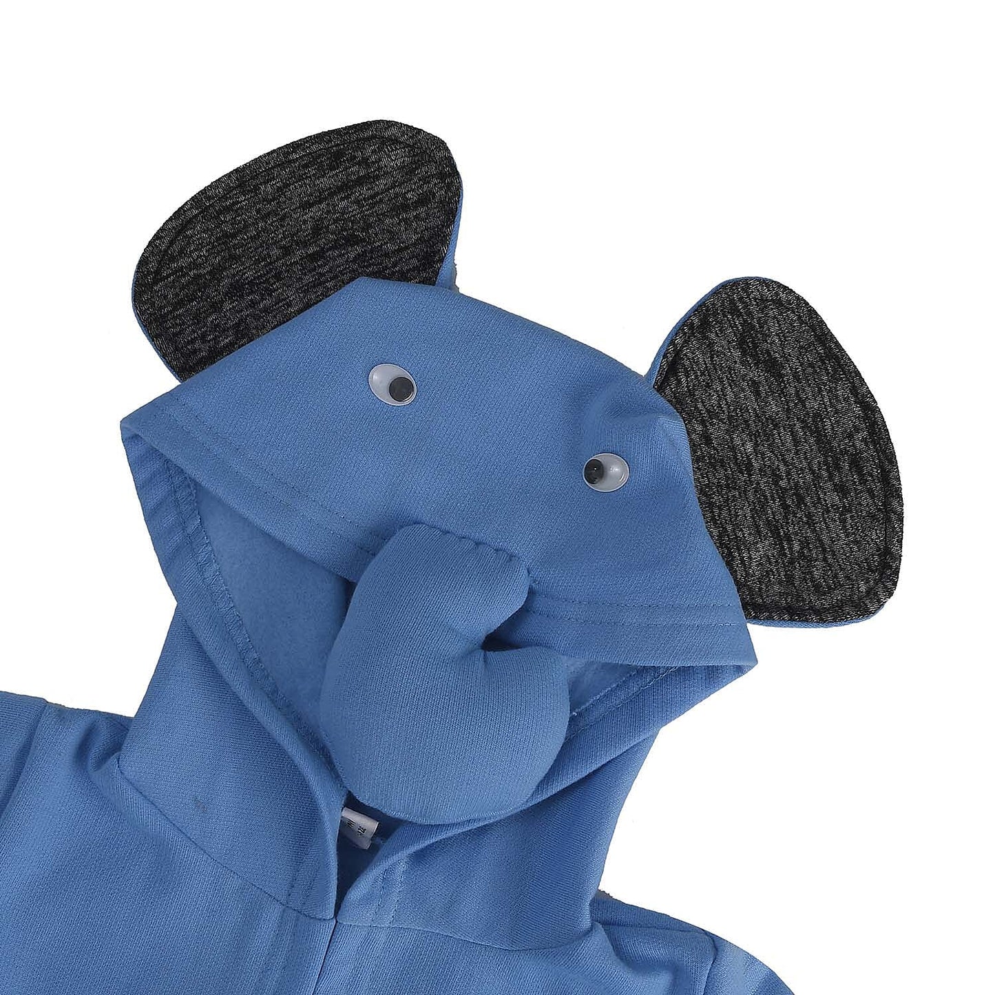 Dark Grey and Pink Elephant Pattern 100% Cotton Knitted Soft Hooded Toddler Baby Bath Towel (26"x11.5")