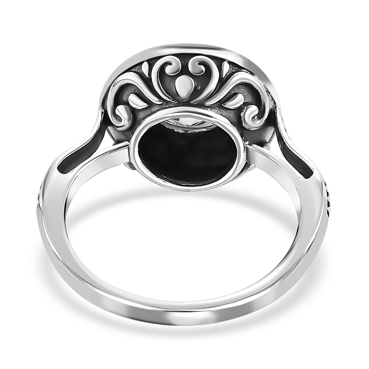 Bali Legacy Moissanite Ring in Sterling Silver 4.80 ctw