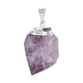 Amethyst Pendant in Silvertone 43.40 ctw