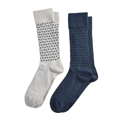 Dr. Scholls Men's 2pck Micro Pattern Dress Crew Socks -Burgundy/Gray (Sizes 7-12 )