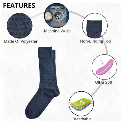 Dr. Scholls Men's 2pck Micro Pattern Dress Crew Socks -Burgundy/Gray (Sizes 7-12 )