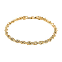 10K Yellow Gold 5.5mm Rope Chain Bracelet (8.00 In) 5.8 Grams