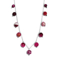 Pink Agate and Thai Black Spinel Necklace 18 Inches in Sterling Silver 97.40 ctw - Sticky add to cart bar