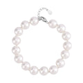 White Shell Pearl 9-11mm Bracelet in Rhodium Over Sterling Silver (7.5-8.5In) - Sticky add to cart bar