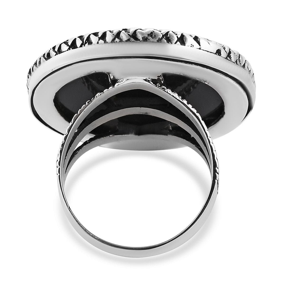 Bali Legacy Abalone Shell Lion and Dragon Ring in Sterling Silver (Size 10.0)