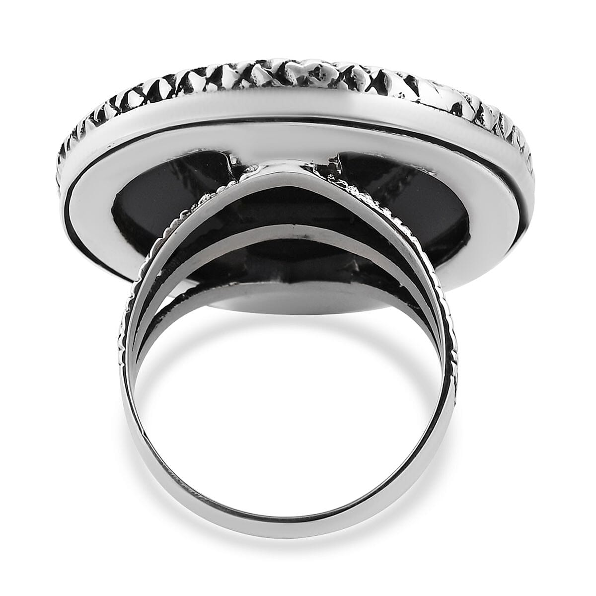 Bali Legacy Abalone Shell Lion and Dragon Ring in Sterling Silver (Size 10.0)