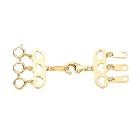 Rhodium Over Sterling Silver Three-Row Lock with 9mm Lobster Lock, 3pc 5mm Spring Lock and 4Pcs Stamp Tag