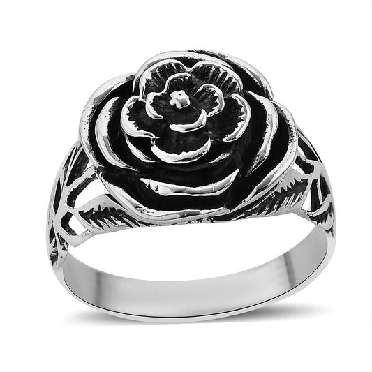 Bali Legacy Sterling Silver Rose Ring (Size 10.0) 5.40 Grams