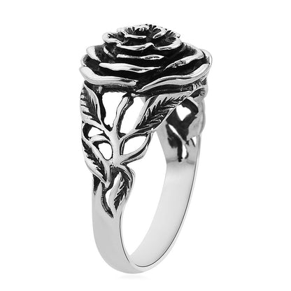 Bali Legacy Sterling Silver Rose Ring (Size 10.0) 5.40 Grams